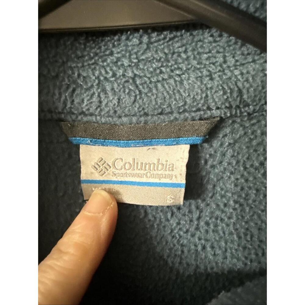 Columbia Fleece Jacket Womens Sz  S Teal Green Full Zip Pockets Outdoors Hiking - Picture 4 of 5